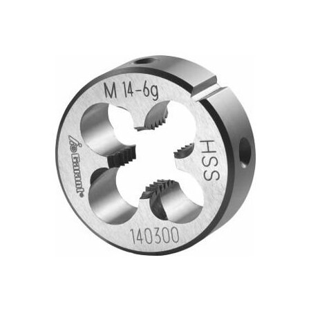 Garant M14X2 HSS Round Die, Closed/Pre-Slit Form 140300 M14